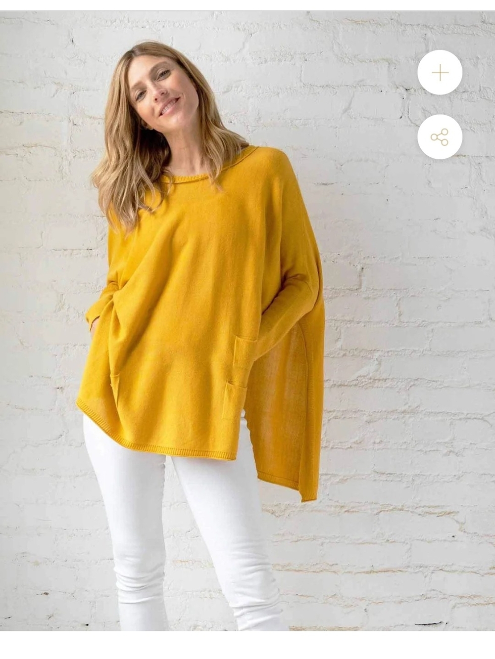 Mersea Catalina Mustard Yellow Women’s Lightweight Poncho Top